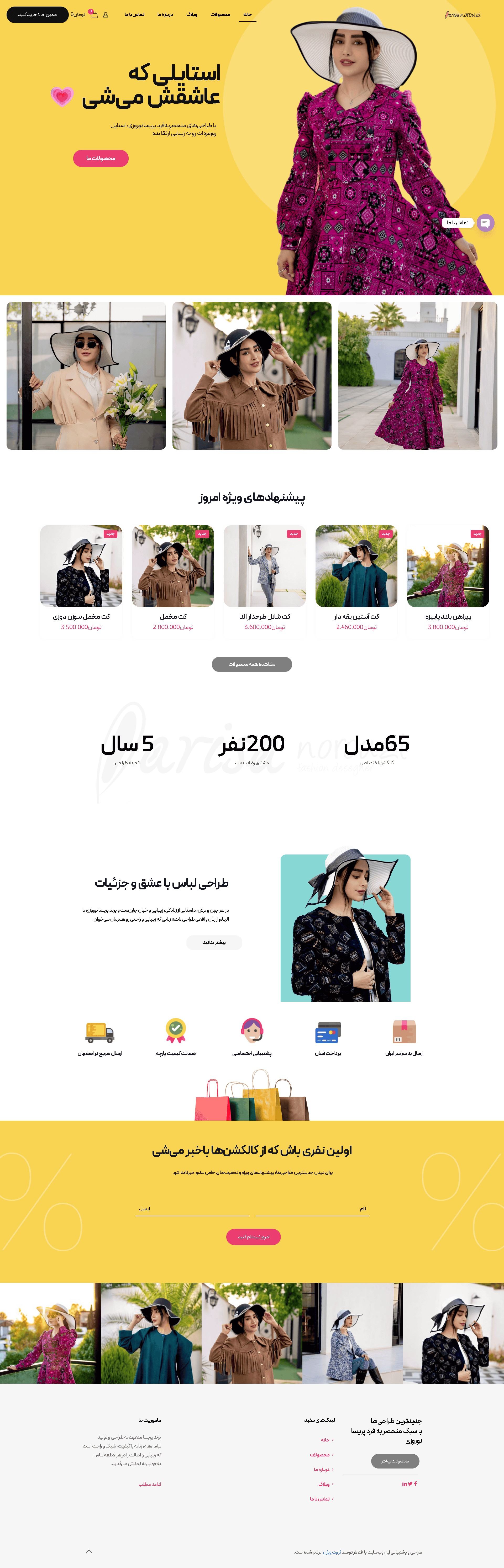 طراحی سایت پریسا نوروزی